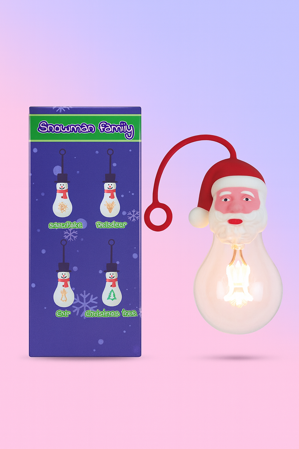 Dekoration Santa Lights  - Preis für 2 Stück - Kostenloser Versand